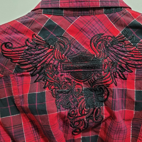 NWOT Harley Davidson Ladies button up - Picture 4 of 6